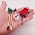 Miniature Gardening Box Farming Tools, 5Pcs 1:12 Miniature Doll House, for 1/12 Scale Dollhouse Dollhouse Toy.