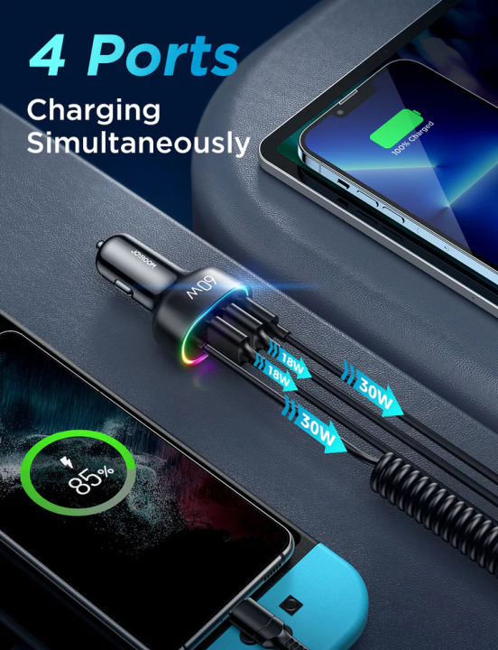 JOYROOM%20JR-CL20%204-in-1%2057W%20Wired%20Car%20Charger%20(Lightning)%20-%20Image%203