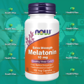 NOW Extra Strength Melatonin-10 mg, 100 Veg Capsules. 