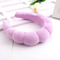【In-demand】 Solid Color Cloud Sponge Headband Washing Makeup Shower Skincare Hair Band WEIRUI. 