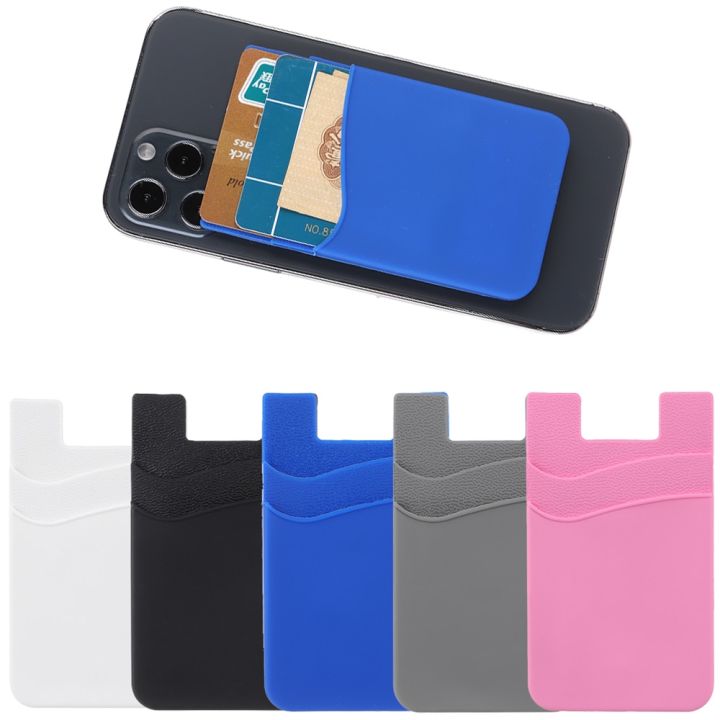 1PC Fashion Silicone Phone Wallet Case Self-adhesive Card Holder
