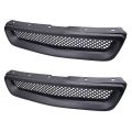 3X Car Carbon Fiber Mesh ABS Front Hood Grille Grill for 96-98 Honda Civic EJ/EK JDM Type R.