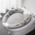 Universal Toilet Seat Cover Soft Cartoon WC Paste Toilet Sticky Hygienic Seat Pad Adhesive Washable Bathroom Warmer Seat Lid Cover Pad Cushion. 