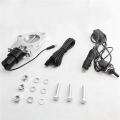 2.5in/63mm Electric Exhaust Cutout Valve Control Motor Cut Out Kit with Manual Switch Universal Electric Exhaust Cut Out Easy Install. 