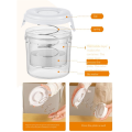 1 PCS Yogurt Strainer Maker Reusable Whey Separator Transparent & White Plastic+Stainless Steel for Sauce Fruit Juice Nut Mesh Strainer.