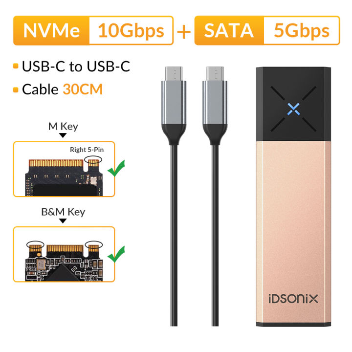 iDsonix%20M.2%20NVMe%20SATA%20SSD%20Enclosure%20Dual%20Protocol%20Hard%20Drive%20Case%20USB3.2%2010Gbps%20High%20Speed%20Type%20C%20External%20SSD%20Cover%20for%20Laptop%20-%20Image%202