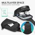 Mark Ryden Men Bag Oxford Sling bag 7.9 inch Male Chest Bag Crossbody Bag For Man Moto Biker Shoulder Bags Black. 