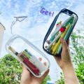 Big Capacity PVC Pencil Case with Zipper School Students Transparent Waterproof Makeup Bag Storage Box for Women Girls Student Pen Case Office School Supplies. 
