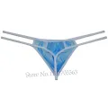Men's Alluring Lace Bikini Thong Underwear Temptation in Micro String Design with Sissy Slim Pouch and Hipster Style. 
