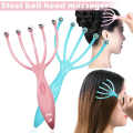 Scalp Massager Tool Protable Handheld Five Fingers Claw Steel Ball Relaxation Head Massager For Home Office Travel. 