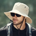 1 Pcs Summer Bucket Hat for Men Fisherman Cap Fishing Outdoor Sunshade Big Brim Sunscreen Riding Hiking Suncreen Sunhat. 