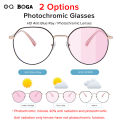 OQ BOGA 20 Styles Unisex Anti UV Photochromic Sunglasses Anti Blue Light Radiation Metal Round Frame Computer Glasses.