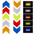 10Pcs Reflective Tape Bike Frame Sticker Arrow Reflective Sticker Car Motorcycle Bicycle Decal Safety Cycling Reflective Tape Bike Accessories.
