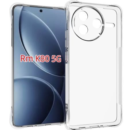 Xiaomi Redmi K80 5G Premium Silicone Case Crystal Clear Soft TPU Ultra-Thin Transparent Flexible Protective Mobile Phone Back Cover