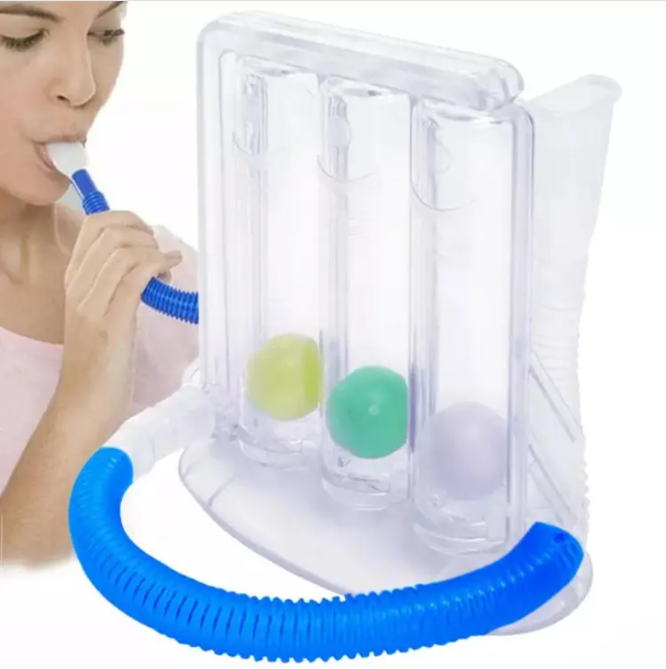 3-Ball Deep Breathing Exerciser Lung Deep Breath Trainer Incentive Spirometer Spirometry Breath Measurement System