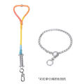 Stainless steel automatic elastic telescopic explosion-proof pet traction rope training large dog chain collar. 