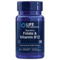 BioActive Folate & Vitamin B12 For Heart, Brain Health by Life Extension 90 Veg Capsules. 