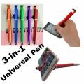 Universal 3 in 1 Pen Touch Screen Stylus Pen Capacitive Pen for All Smart Phone & Tablet -Stylus Capacitive Touch Pen- Stylus Pen- Random Color.
