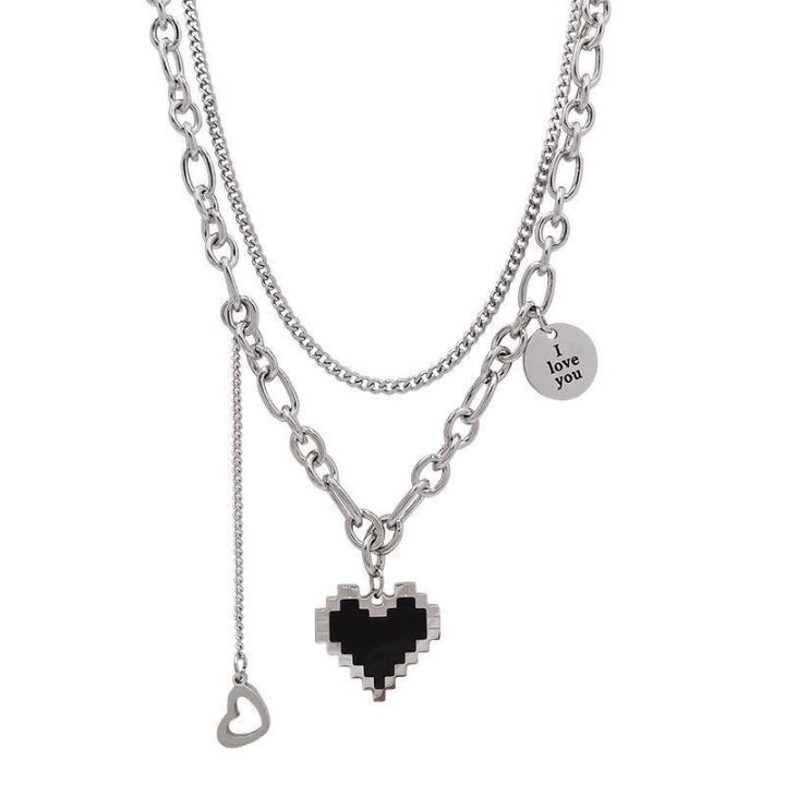 Trendy%20Punk%20Mosaic%20Pixel%20Double%20Layer%20Necklace%20Charm%20Gothic%20Clavicle%20Chain%20Metal%20Black%20Heart%20Pendant%20Necklace%20for%20Women%20Girls%20Party%20Jewelry%20Gift%20-%20Image%208