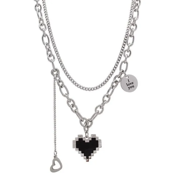 Trendy%20Punk%20Mosaic%20Pixel%20Double%20Layer%20Necklace%20Charm%20Gothic%20Clavicle%20Chain%20Metal%20Black%20Heart%20Pendant%20Necklace%20for%20Women%20Girls%20Party%20Jewelry%20Gift%20-%20Image%208