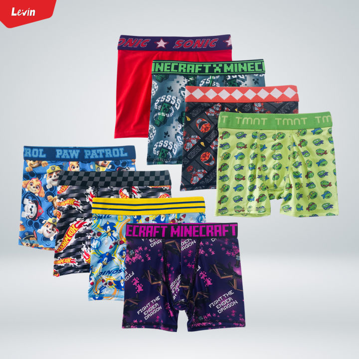 Pack of 5 Pcs Boys Printed Boxer Brief Underwear From Levin