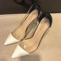 2021 New Women Pumps PVC Transparent High Heels Pointed Toe Leopard Grain Party Shoes Lady Thin Heels Pumps Size 40 House Foocus.