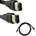 Black IEEE 1394 Firewire 400 to Firewire 400 Cable,6 Pin Male - 10 FT. 