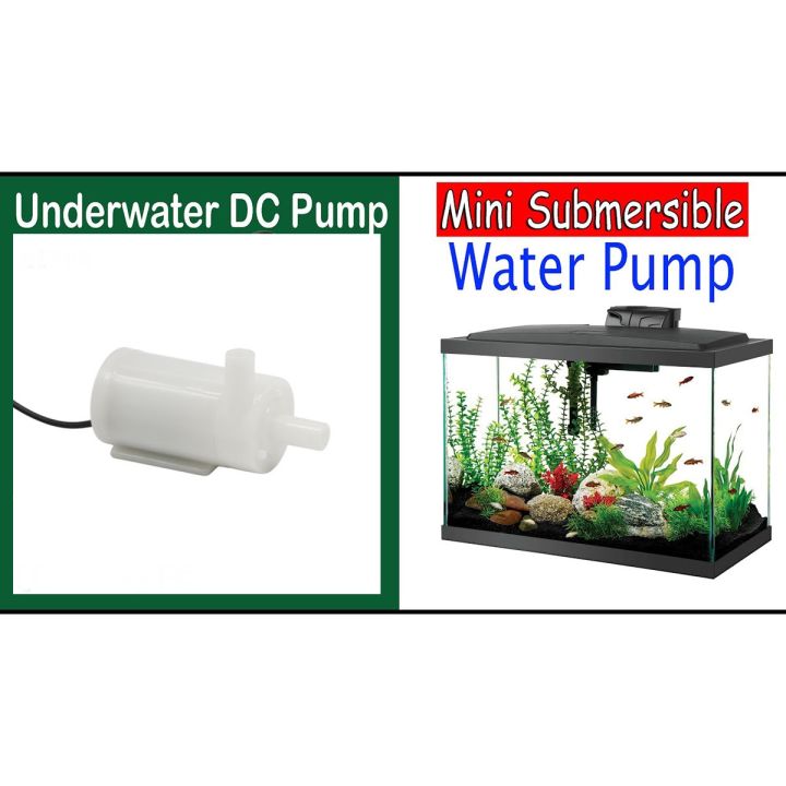 Aquarium DC Water Pump Mini Submersible Pump 3-6V 120L/h
