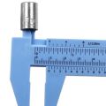 Plastic Vernier Caliber 150mm Calipers Measuring Instrument Handle Tool Double Scale Sliding Measurement Ruler for Students-white B.