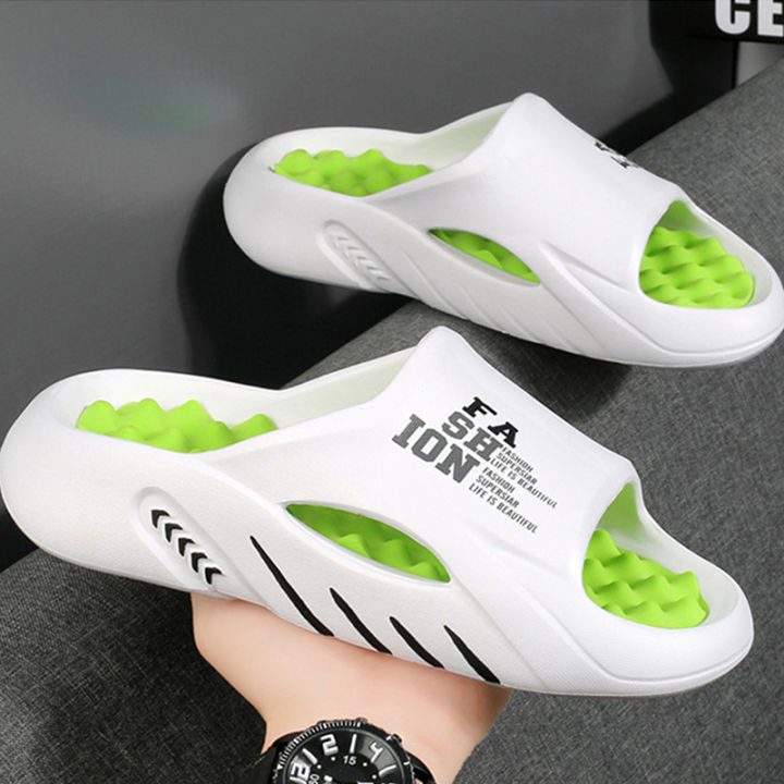 2024 Summer Men Massage Slippers Sides Indoor Outdoor Sandals Beach Casual Shoes Soft Sole Slides Men Flip-Flops Men'S Sandals