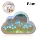 Diy Cloud Tulip Night Light Handmade Led Mirror Lamp Home Desktop Decoration 2 In1 Tulips Flowers Mirror For Children Girl Gifts.