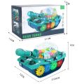 Transparent Gear, 3D Light And Music System Battery Operated Toy Tank. 