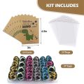 Qiunery 24Pcs Easter Dinosaur Eggs Set With 24 Dinosaur Eggs And Cards Assorted Color Easter Game Easter Gifts, Dinos Egg Grow In Water Decor For Kids, Toddler. 