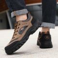 Outdoor men's hiking shoes fashion casual breathable cargo shoes hiking sneakers cross-border men's shoes work labor protection shoes. 