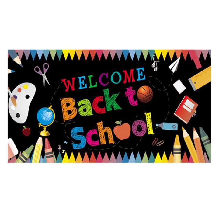Welcome Back to School Banner, First Day of School Backdrop Banner ,Welcome Back to School Party Decorations Supplies