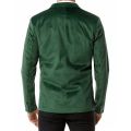 Green Velvet Blazer Jacket Men 2023 Autumen New Single Breasted Notched Lapel Dress Blazers Mens Solid Color Sports Coat Male. 