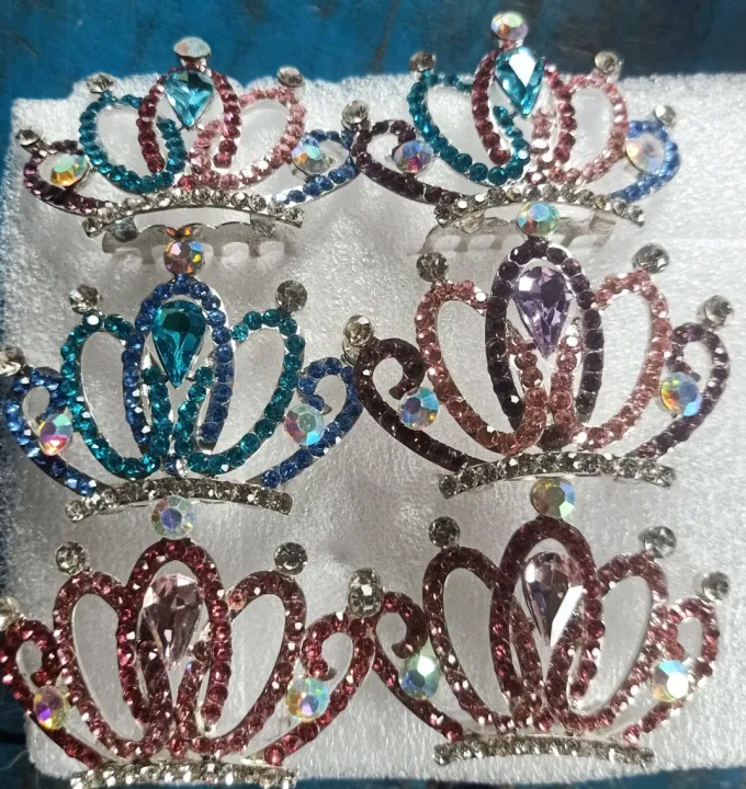 Crown/mini%20Hair%20comb%20crown/Girl%20Kids%20Fashion%20Rhinestone%20Princess%20Hair%20Clip%20Wedding%20Crown%20Hairpin%20Comb%20Tiara%20-%20Image%203