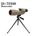 Powerful 25-75X60mm Monocular Bird Watching Telescope Spotting Scope Long Range Spyglass BAK4 Prism HD Binoculars For Hunting. 