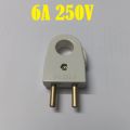 HOLE With Electrical Power Plug AC 250V 6A 2 Pin European Standard EU Male Plug Power Adapters Power Connector Cable Cord Male Plug Socket Plug Adapters Detachable Plug.
