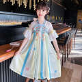 Hanfu Girls' Summer New Baby Chinese Super Immortal Chest length Ru Skirt Children's Clothing Ethnic Style Dress. 