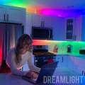 WiFi RGBic led strip light App Control Music Sync Sound Sensor LED Strip Light With Million Colors Led Lights For Bedroom, Kitchen, Tv, Party -  Rgbic Light. 