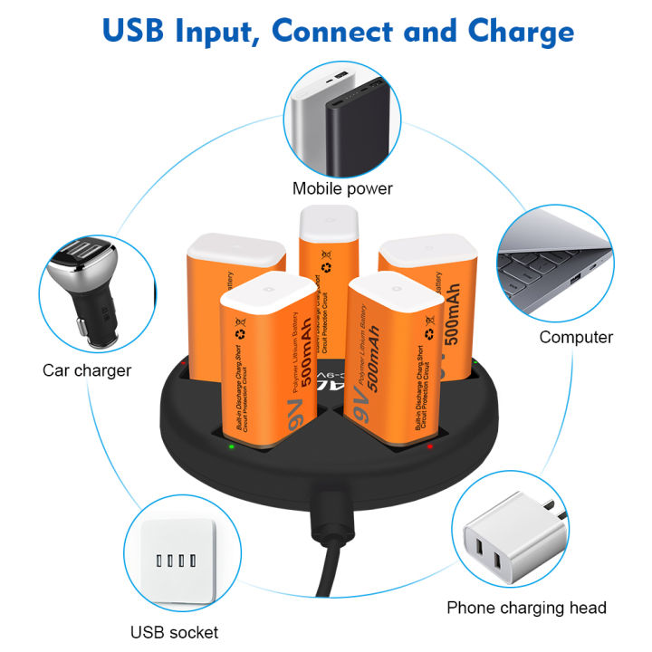 9V%206F22%20Smart%20Usb%209%20Volt%20Rechargeable%20Battery%20Charger%20for%209V%20Nimh%20Nicd%20Ni-Mh%20Ni-Cd%20Lithium%20Li-ion%20Li%20ion%20Rechargeable%20Batteries%20-%20Image%205