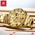 CecyliaXion OLEVS Watches For Men Classic with Date Dress Luxury Big Face Waterproof Luminous Men's Wrist Watch Stainless Steel Men Watch. 
