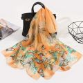【Hey my home】25# Women Winter Knitting Scarf Flower Print Long Wrap Scarf Simulation Shawl Scarves Button Soft Wrap Shawls. 
