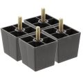 4 Pcs Replace Rubber Plastic Sofa Legs Furniture Cabinet Replacement Feet Metal for. 