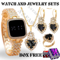 LED Display Digital Touch Screen Watch Necklace Earrings and Ring Box Free Gift Item For Girls and Women.