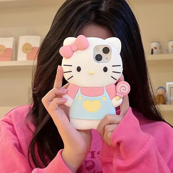 Sanrio%20Hello%20Kitty%203D%20Stereoscopic%20Phone%20Case%20For%20IPhone%2015%2014%2013%2012%2011%20Pro%20Max%20XR%20XS%20Kuromi%20Melody%20Silicone%20Soft%20Back%20Cover%20Y2K%20-%20Image%205