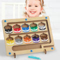GC Magnetic Color Number Maze Wooden Color Matching Counting Puzzle Board Concentration Training Educational Toys.