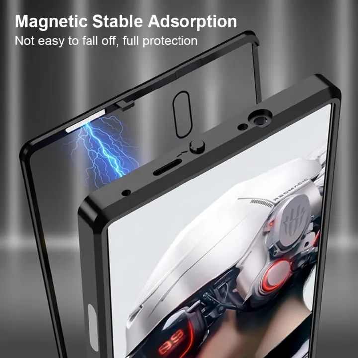 Metal%20Frame%20Case%20for%20REDMAGIC%209S%20Pro+%20/%209S%20Pro%20/%209%20Pro+%20/%209%20Pro%20with%20Clear%20Tempered%20Glass%20Back%20Cover%20Camera%20Protection%20-%20Image%204