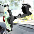 360° Rotating In-Car Suction Mobile Phone Holder Stand, Universal Car Mount for iPhone, Samsung, Xiaomi, and All Smartphones with Silicone Suction Cup, Black. 